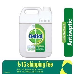 Dettol Antiseptic Disinfectant Liquid 5L for First Aid, Medical & Personal Hygiene - use diluted