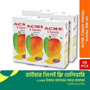 ACME Classic Mango Drinks 250 ml (6 Packets)
