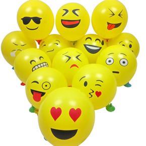 20Pcs12 Inches Emoji Smiley Face Expression Balloons Birthday Party
