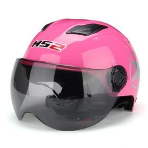 Universal Motorcycle Open Face Half Helmet Flip Up Motocross Motorbike Off Road - pink