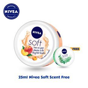 NIVEA Soft Skin Moisturizing Cream Playful Peach 200ml Get Nivea Soft Jar Chilled Mint Cream 25ml FREE