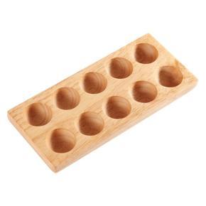 Egg Tray Wooden Egg Holder for Eggs Usable in Kitchen Refrigerator, or Countertop for Display or Storage, Holds 10 Eggs