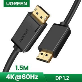 Ugreen DisplayPort 1.2 Cable 4K@60Hz HDR Display Port Adapter For Audio Video PC TV DP 1.2 Display Port 1.2 Cable HDTV Projector Monitor