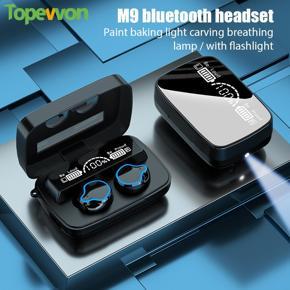 M9 Wireless Bluetooth 5.1 Headphone Touch Waterproof Earphone Noise Reduction Earbuds with Microphone HIFI Headset for Phone