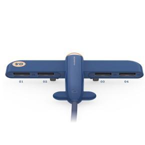 Data concentrator air force one aircraft USB divider Data Hub USB splitter - Blue