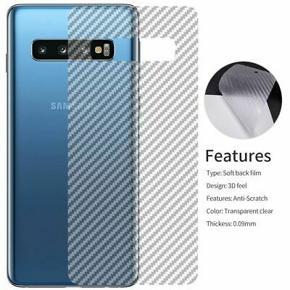 Samsung Galaxy S10 Plus Back Carbon Fiber Sticker Protection 3D-Transparent