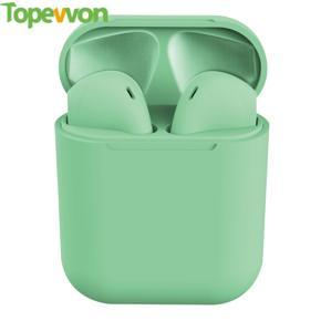 (New Metal Colors) Macaron inPods 12 Wireless Bluetooth Earphone, Smart Touch Stereo Earbud Headset With Charging Box For Android Huawei Xiaomi Samsung OPPO Vivo i12 TWS Headphone