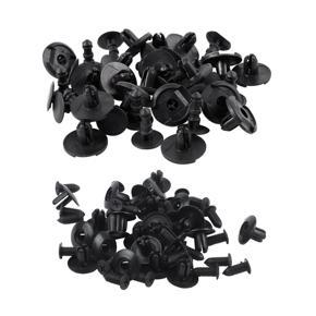 45 Pcs Accessories: 20 Pcs Fender Lock Push Screw Pin Clips & 25 Pcs Push in Bumper Fender Door Rivets Clip 8mm Hole