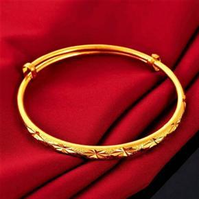 Gold Plated Adjustable Bangle Designs for Women.