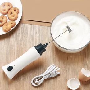 Rechargeable Handheld Coffee Mixer Rechargeable Eggbeater Handheld Stainless Milk Frother Foamer Blender Coffee Mixer with Charging Cable