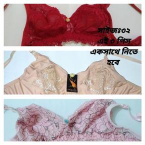 3 pcs net bra bundel offer Women wear easy net bra comfortable net bra ferrywalibd stylish net bra