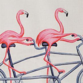 Flamingo Cycling Bicycle Throw Pillow Case Cushion Cover Sofa Bed Car Cafe Decor