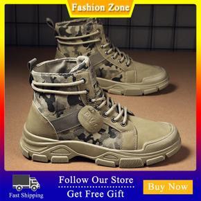 New Military Boots for Men Desert Boots High-top Sneakers Non-slip Work Shoes for Men Buty Robocze Meskie