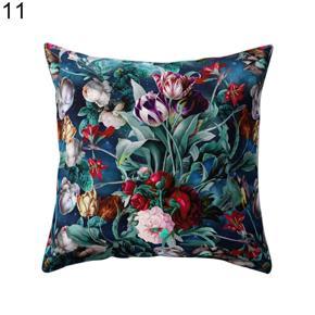 Fashion Flower Green Leaves Cushion Cover Pillow Case Car Home Bed Sofa Decor