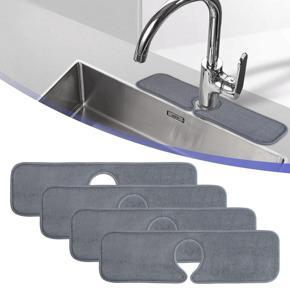 kitchen sink splash guard-4 x splash guard for sink-gray