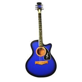 Matte Blue Premium Acoustic Guitar -2020 Edition