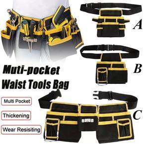 DASI Multi-functional Electrician Tools Bag Waist Pouch Belt Storage Holder Muti-pocket Hanging Tool Organizer Bag(no Tools)