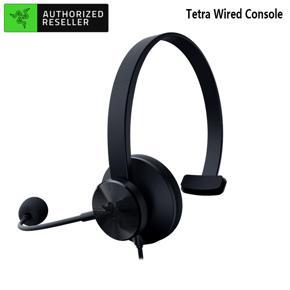 Razer Tetra Wired Console Chat Headset 1.2m Headphone with Mic 3.5mm Plug/70g Ultra-Lightweight/Noise Reduction/Reversible Left/Right Orientation Compatible for PC/Xbox/PS4/Nintendo Switch and Mobile 