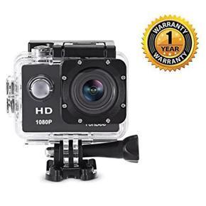 Sports Action Camera Full HD 12MP Waterproof 140Â° Wide View with Micro SD Card Slot, 2 inch LCD Wide Angle and Multi Language Action Video up to 30M