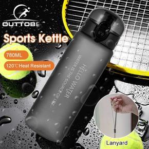 Outtobe 780ML Portable Water Bottle Leak Proof Reusable One-hand Push Button Bottle High Temperature Resistant Sports Kettle Drinking Water Bottle For Drinking Tea Mug Outdoor Sport Camping Supplies