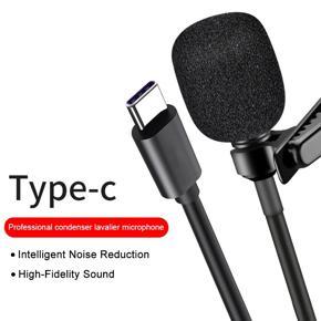 Lavalier Microphone JH-042 Type-C Omni Directional Condenser Microphone Superb Sound for Audio and Video Recording