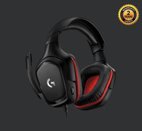 Logitech G331 Wired Gaming Headset, 50 mm Audio Drivers, Rotating Leatherette Ear Cups, 3.5 mm Audio Jack, Flip-to-Mute Mic, Lightweight