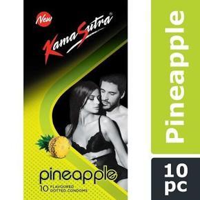 Kamasutra Pineapple Flavoured Dotted Condoms pack of 10's