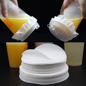 XHHDQES 2X Round Shape Leak Proof Paper Film Coffee Spill Proof Gasket Leak Proof Paper Films,Disposable Milk Tea Sealing Film