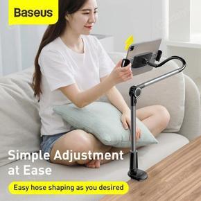 Baseus Otaku Life Rotary Adjustment Lazy Mobile Phone Tablet Holder - Black and Silver