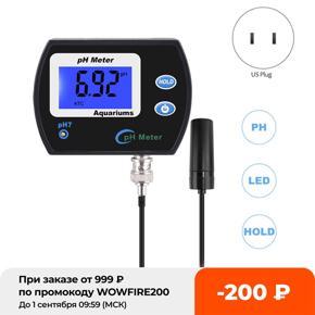 Professional Accurate PH Meter for Aquarium Multi-Parameter Water Quality Monitor Online PH Monitor Acidometer US Plug