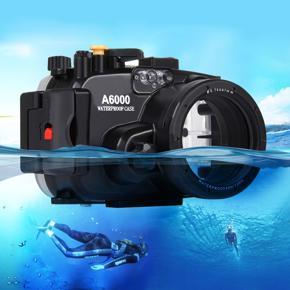 PULUZ 40m Underwater Depth Diving Case Waterproof Camera Housing for Sony A6000