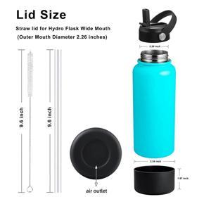 XHHDQES Wide Mouth Straw Lid and Protective Boot Combo Pack, Fit for Hydro Flask 32Oz 40Oz Wide Mouth Water Bottle