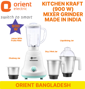 Orient Kitchen Kraft 900 Watts Mixer Grinder / Blender / Juicer (India)