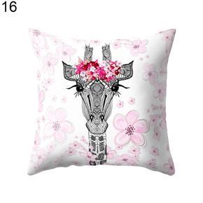 Animal Giraffes Goat Pattern Throw Pillow Case Waist Cushion Cover Home Decor