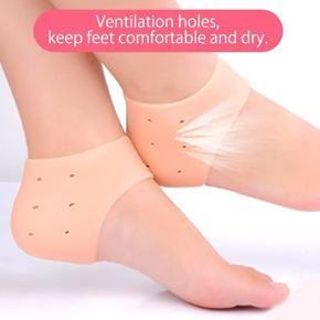 1 Pair Heel Unisex Silicone Gel Heel Soft Socks Dry Hard Cracked Skin Moisturizing Protector Insoles Foot Feet Care