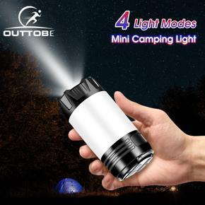 Outtobe Mini Camping Lights Flas hlight USB Rechargeable Lanterns Brightest LED Light Portable Hanging Lamp Waterproof E mergency Lighting