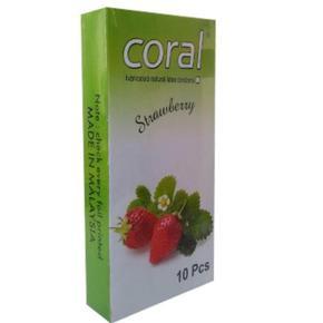 Coral Strawberry Flavor Condoms-10 piece