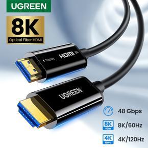 UGREEN 8K HDMI Fiber Optic Cable HDMI 2.1 Dynamic HDR 8K/60Hz 4K/120Hz Ultra High Speed 48Gbps eARC 3D HDCP2.2 for Samsung TV PS5 Xbox One Projector