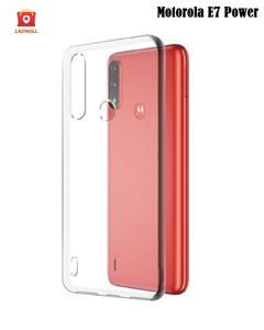 Motorola E7 Power Case Crystal Clear Gel TPU Silicone Slim Soft Flexible Shockproof Design Back Phone Cover-Transparent