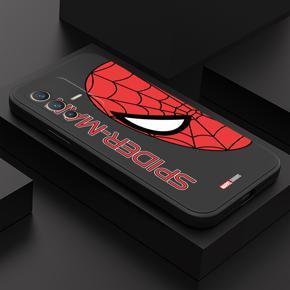 Hontinga for Vivo V23 5G Back Cover Cartoon Spiderman Design Soft Phone Case Square Edge Liquid Silicone Cases