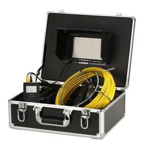 20M Drain Pipe Sewer Inspection Camera IP68 Waterproof Industrial Endoscope Borescope 6.5mm Super Slim Inspection Camera 7" LCD Monitor 6 LEDs Night Vision