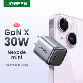 [ COD ] UGREEN 30W GaN Charger PD Fast USB Type C Wall Charger USB C PD3.0 QC3.0 Quick Charging for iPhone 14 pro Max 13 12 11