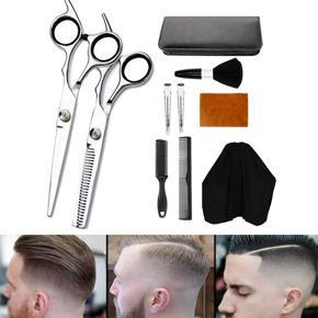 10PCS Professional Hair Cutting Kit Barbers Tools Set Men Women Adults Kids Salon Hairdressing Barber Scissors Accessory Tool