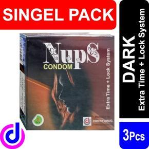 Nups-Extra time-Lock System Condom 3x1=3pcs- pack ( Dark )