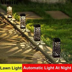 Vimite 4PCS Led Solar Garden Light Outdoor Waterproof Automatic Lawn Lamp Solar Fence Light for House Courtyard Pathway Street Post Lamp Decoration Lighting