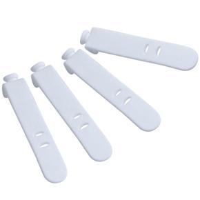 4Pcs Silicone Strap Earphone Storage Tape Power Line Data Cable Tie Outside Travel Cable Organizer Strap Office Zip Ties White