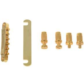 1 Set Humbucker Pickup Gold for Gibson Les Paul Replacement & 1 Set Gold Abr-1 Bridge Tune-O-Matic E Tailpiece for Gibson Les Paul and Guitar