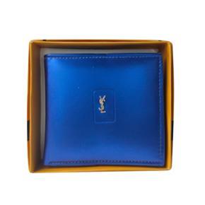 Stylish ysl brand luxury slim sky blue wallet for men