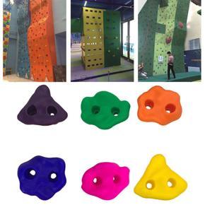 10 pcs rock wall holds multi-color textured climbing grips stone rocks kids assorted kit bolt