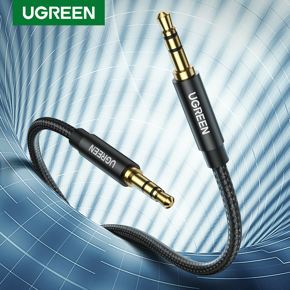 UGREEN 3 Meter 3.5mm Nylon Bradied Audio Cable Compatible for iPhone iPad or Cell Phone Tablets Media Players